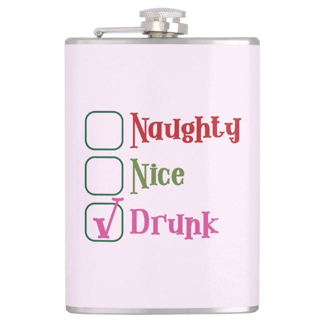 Naughty Nice Drunk Funny Holiday Christmas Mug Fickplunta (Framsidan)