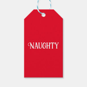 Naughty Nice Dubbla Sided Presentetikett