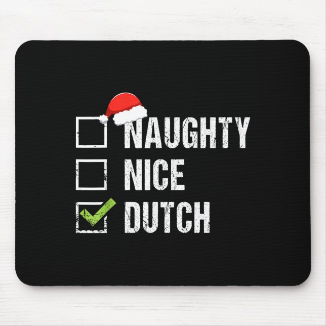 Naughty Nice Dutch Shirt Netherlands Santa Christm Musmatta (Framsidan)