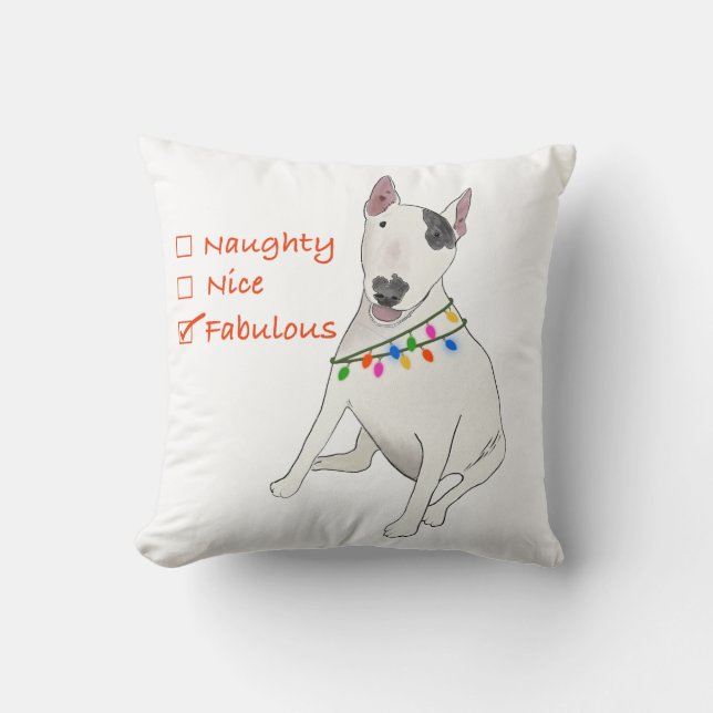 Naughty-, Nice- eller Fabulous Rex-kudde Kudde (Framsida)
