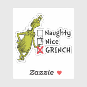 Naughty, Nice eller Grinch Klistermärken