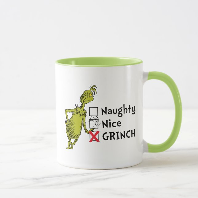Naughty, Nice eller Grinch Mugg (Höger)