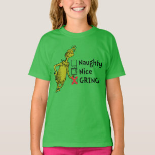 Naughty, Nice eller Grinch T Shirt
