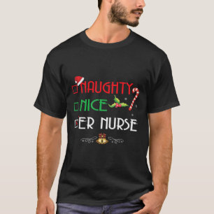 Naughty Nice Er Nurse Group Matching jul Xma T Shirt