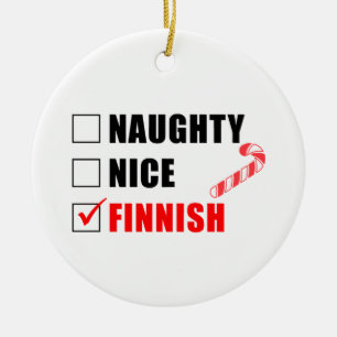 Naughty Nice Finska Candy cane Julgransprydnad Keramik