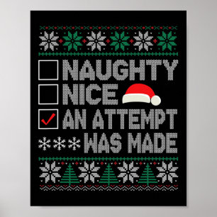 Naughty Nice försökte man göra Ugly Julafton Poster