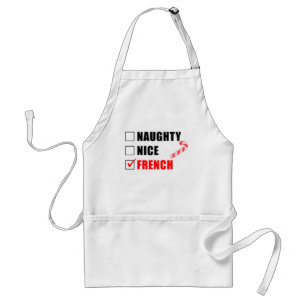Naughty Nice Fransk Vuxen juldesign Apron Förkläde