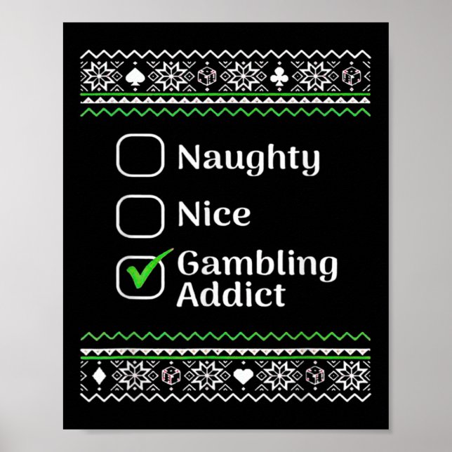 Naughty Nice Gambling Addict jul Poster (Framsidan)