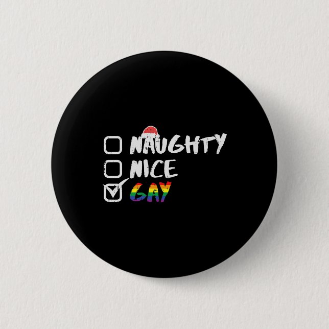 Naughty Nice Gay Rainbow Funny Gay pride Lgbt Chri Knapp (Framsida)