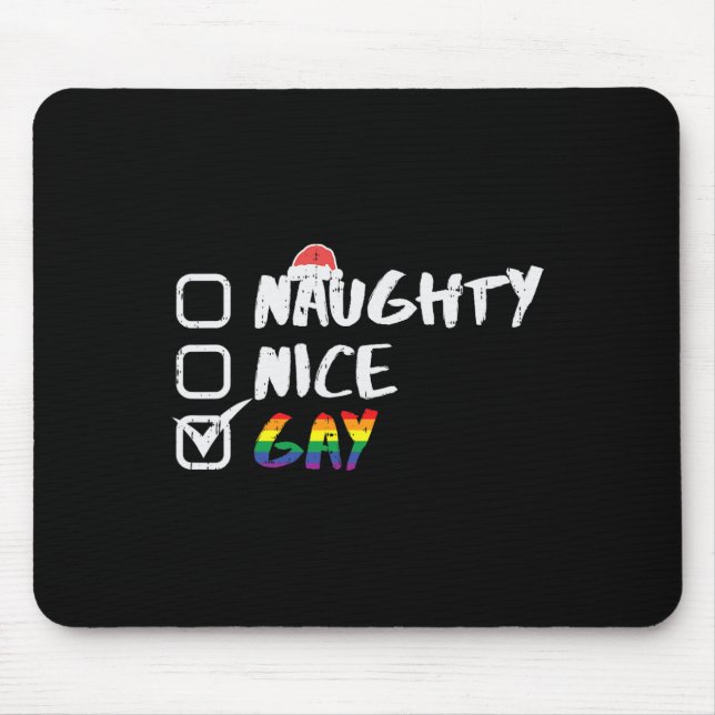 Naughty Nice Gay Rainbow Funny Gay pride Lgbt Chri Musmatta (Framsidan)