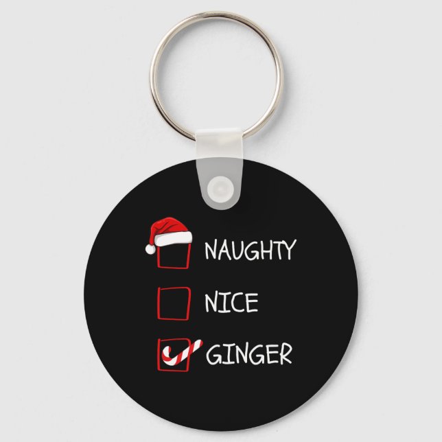 Naughty Nice Ginger-jullista Nyckelring (Framsida)