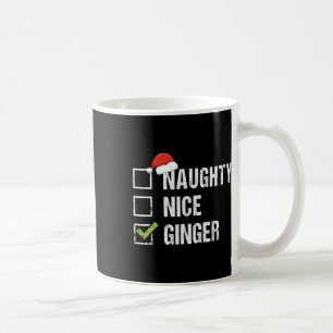 Naughty Nice Ginger Rödhårig Santa Hat Irish Krist Kaffemugg