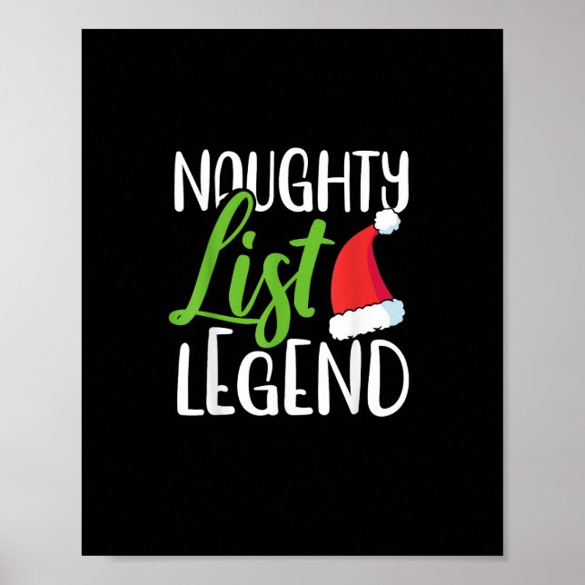 Naughty Nice Holiday List Funny Seasonal Humor  Poster (Framsidan)