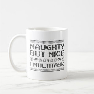 Naughty, Nice I Multitask Kaffemugg