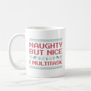 Naughty, Nice I Multitask Kaffemugg