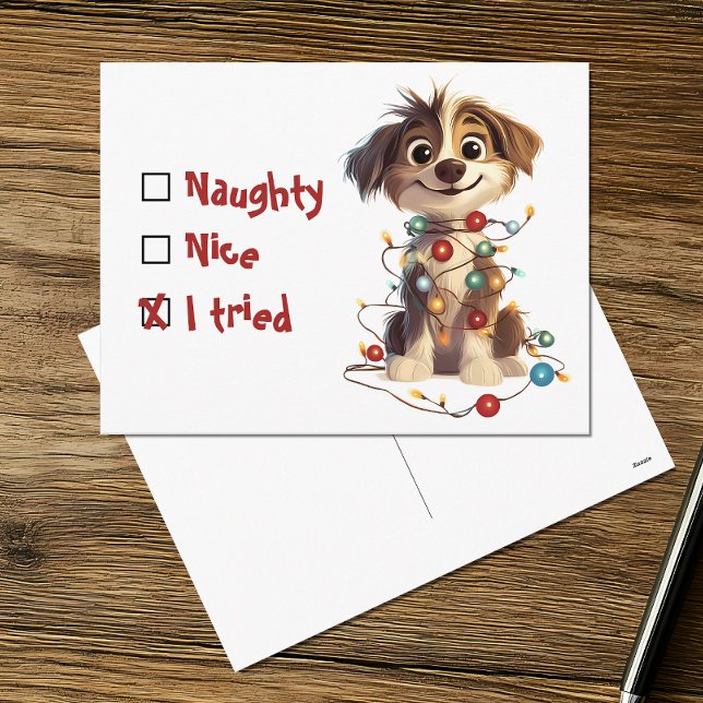 Naughty Nice I Testade Helgdag Puppy Helg Vykort (Skapare uppladdad)