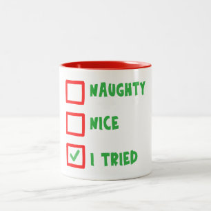 Naughty Nice I Trött jul Mugg