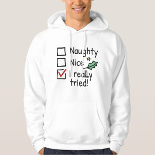 Naughty Nice I Verkligen Hoodie