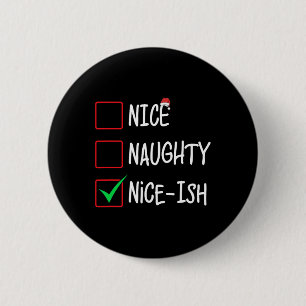 Naughty Nice-ish-jullistan Jultomten Knapp
