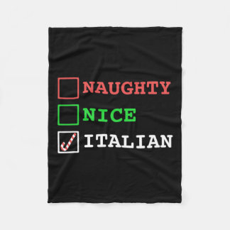 Naughty Nice Italiano Julafton Italien Jo Fleecefilt