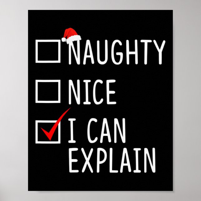 Naughty Nice, jag kan förklara den fantastiska jul Poster (Framsidan)