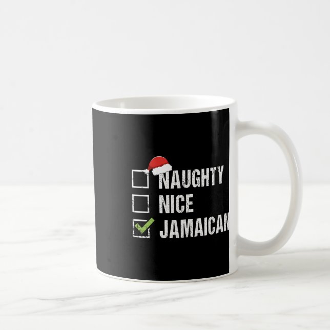 Naughty Nice Jamaican Santa Hat julklapp Kaffemugg (Höger)