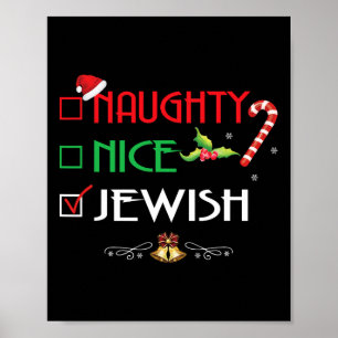 Naughty Nice Jewish Group Matching julklappar Poster