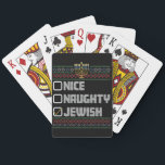 Naughty Nice Jewish Santa Ugly jul Hanukkah Casinokort<br><div class="desc">Naughty Nice Jewish Santa Ugly jul Hanukkah</div>