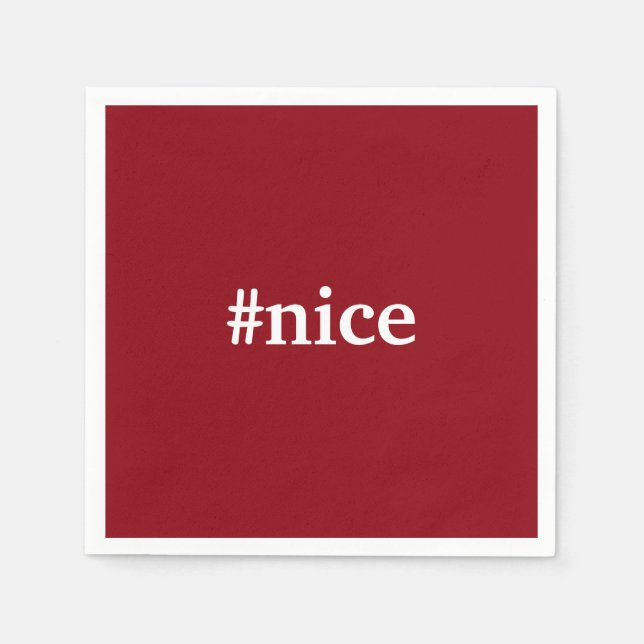 Naughty Nice jul Cocktail Party Napkin Pappersservett (Framsidan)