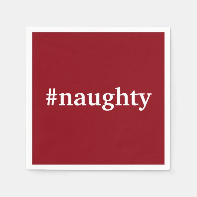 Naughty Nice jul Cocktail Pary Napkin Pappersservett (Framsidan)