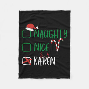 Naughty Nice Karen-jultomten med Fleecefilt
