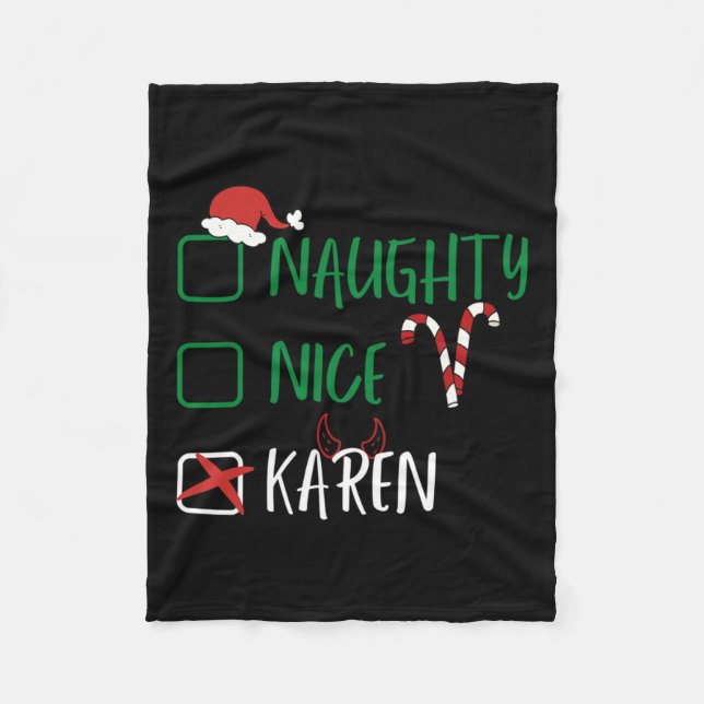 Naughty Nice Karen-jultomten med Fleecefilt (Framsidan)