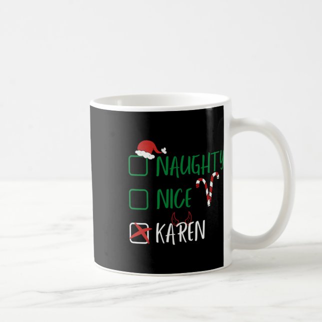 Naughty Nice Karen-jultomten med Kaffemugg (Höger)