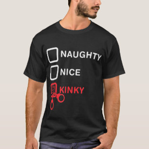 Naughty Nice Kinky Handcuffs Retro Domina Slavin S T Shirt