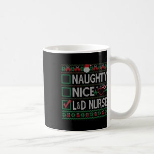 Naughty Nice Labour and Delivery Nurse jul Li Kaffemugg
