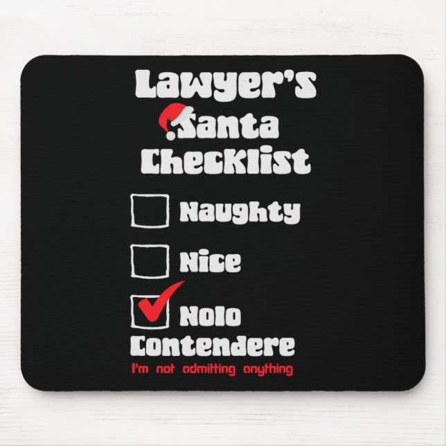 Naughty Nice Lawyer Jul Checklist Ugly Sweat Musmatta (Framsidan)