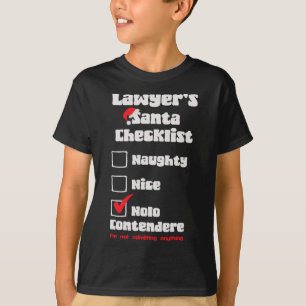 Naughty Nice Lawyer Jul Checklist Ugly Sweat T Shirt
