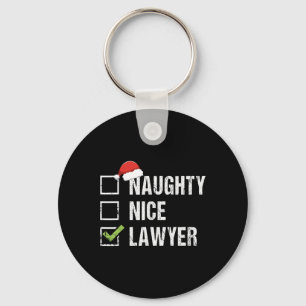 Naughty Nice Lawyer Santa Hat Law julklapp Nyckelring
