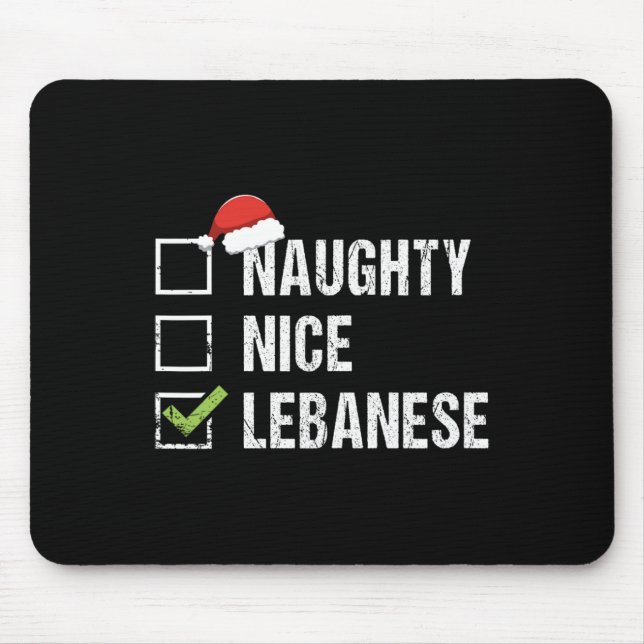 Naughty Nice Libanese Libanese Santa jul Gift Musmatta (Framsidan)