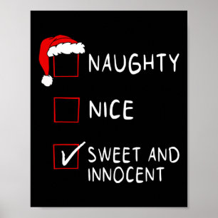 Naughty Nice List Sweet Innocent Julafton Manar Wo Poster