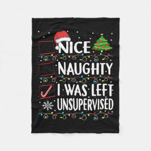 Naughty Nice-listan Lämnades Manar Kvinnor utan ti Fleecefilt