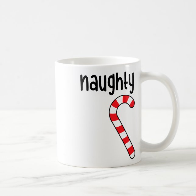 Naughty Nice Matching Par jul Pajamas Kaffemugg (Höger)