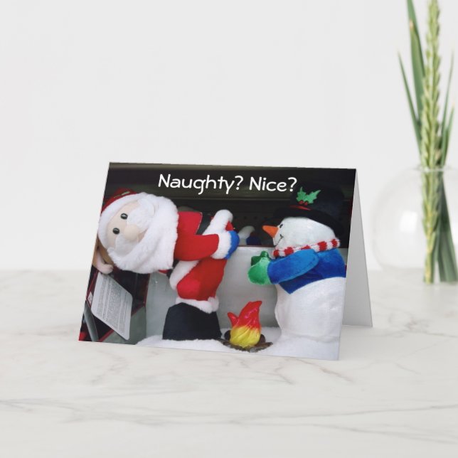 NAUGHTY? NICE? MISTLETOE? UPP TILL DIG! HELGKORT (Framsida)