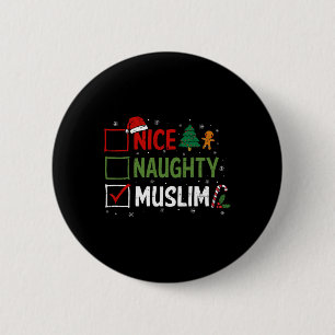 Naughty Nice Muslim jul Pajamas Jultomten Knapp