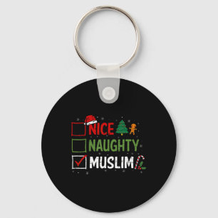Naughty Nice Muslim jul Pajamas Jultomten Nyckelring