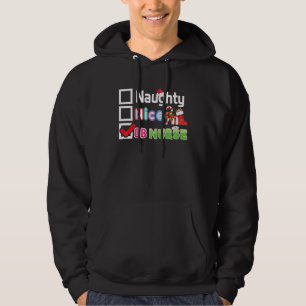 Naughty Nice Ob Nurse God jul Santa Sweate Hoodie