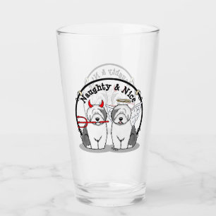 Naughty & Nice Old English Sheepdog (Grått 1) Glaskopp