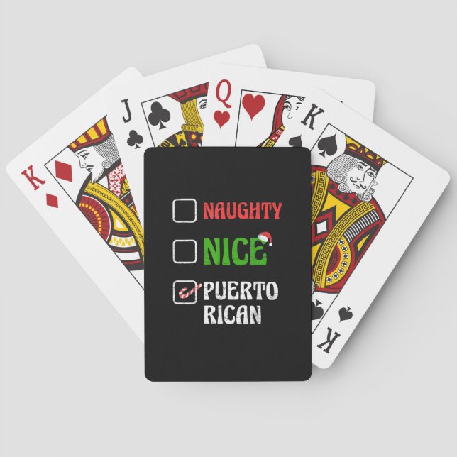 Naughty Nice Puertorican Santa Holiday Sweet  Casinokort (Baksidan)