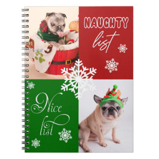 Naughty & Nice Pugs Anteckningsbok
