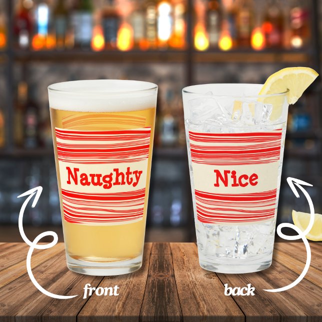 Naughty Nice Red Peppermint Candy Marwings Rand Glaskopp (Skapare uppladdad)